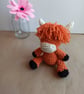 Crochet Highland Cow Plush Toy: Handmade Acrylic Softie - Image 9