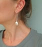 Silver Shell Earrings - Limpet Shell Long Earring - Nautical Jewellery - Image 3