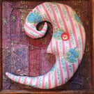 Wall hanging textile art moon, moon decorations, celestial 