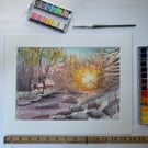 Winter Sun - Hand painted Original