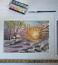 Winter Sun - Hand painted Original