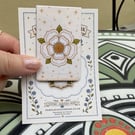White Rose of York Magnetic Bookmark - History Gift - Handmade Isle of Man