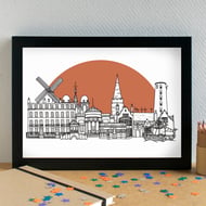 Wirral Skyline Art Print