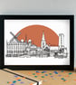 Wirral Skyline Art Print - Image 1