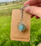 Turquoise Blue Marble Keyring, Something Blue Wedding Gift-Keepsake - Image 4