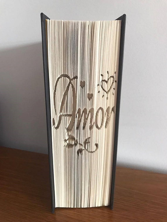 Amor CUT & FOLD Book Folding Pattern - EMAILED PDF PATTERN