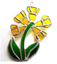 Cowslip Suncatcher Stained Glass Yellow Spring Flower 006 - Image 6