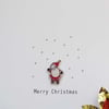 Christmas card - snowy Father Christmas