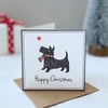 12 Scotty Dog Christmas Cards 