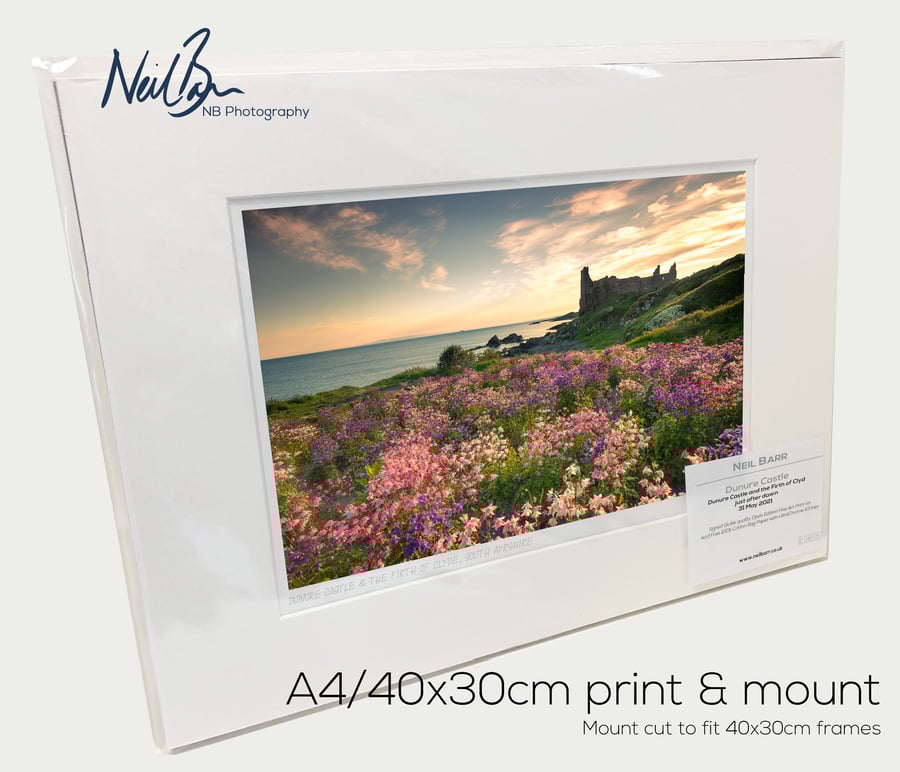 Dunure Castle, South Ayrshire, Scotland - A4 (40x30cm) Unframed Print