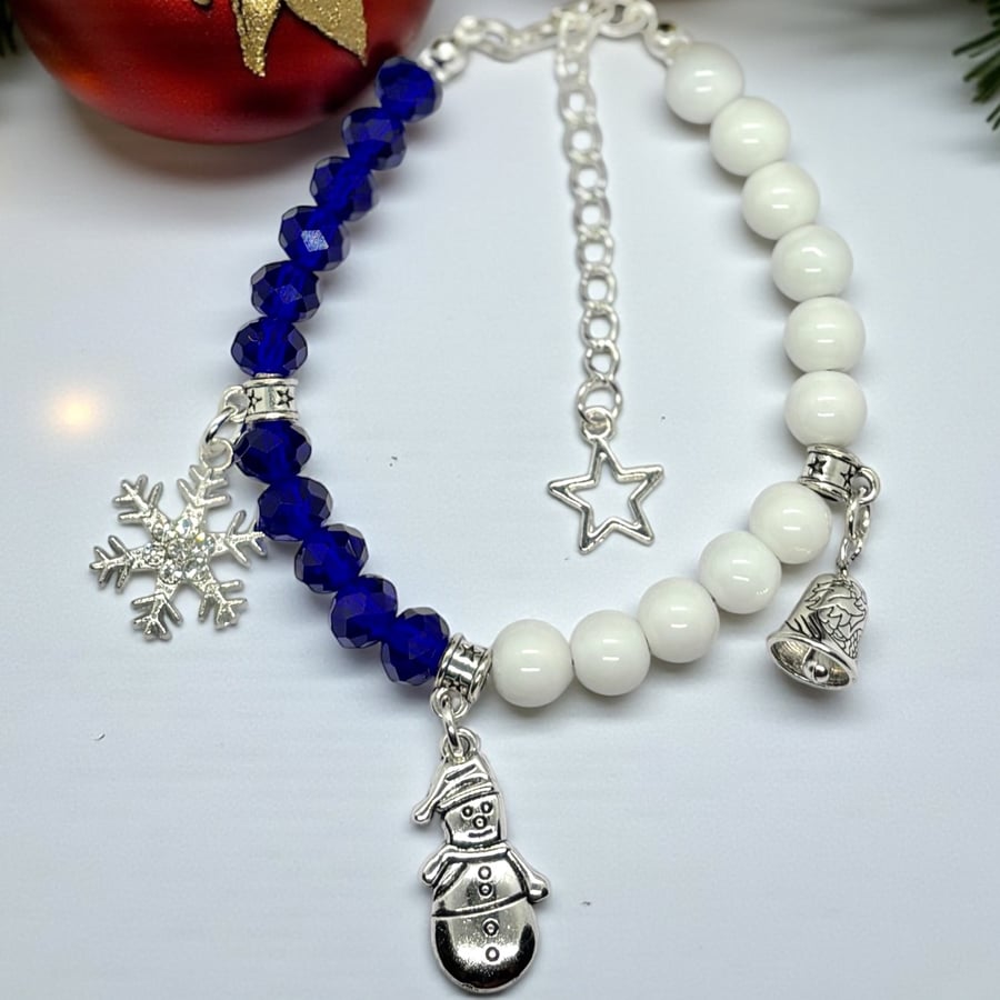 Christmas Charm Bracelet, teacher gifts,stocking fillers.