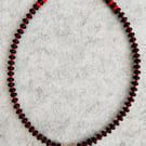 Red, Black & a Little Bit of Beachy Fun necklace