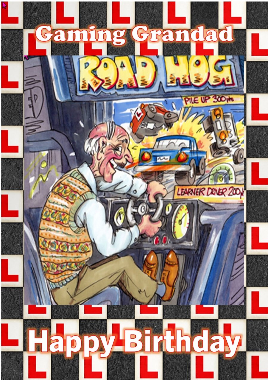 Gaming Grandad – Hilarious Senior Birthday Card 