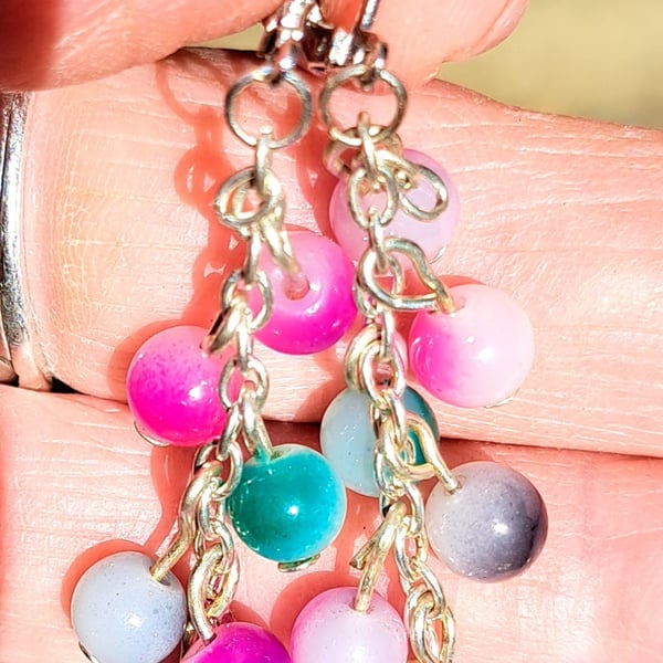 Beautiful clustered beaded earrings