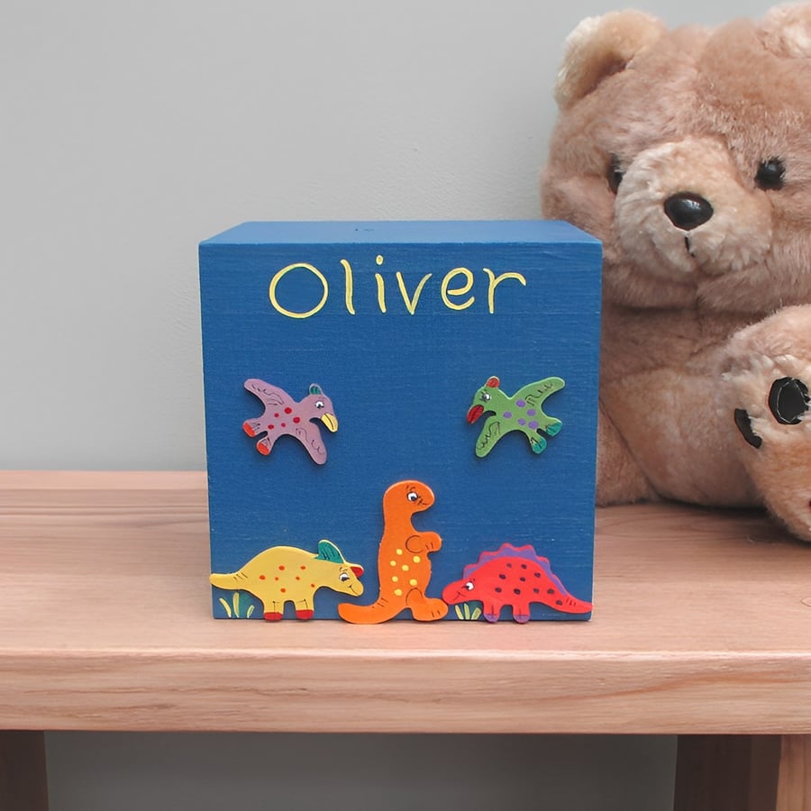 Personalised Wooden Money Box for Boys