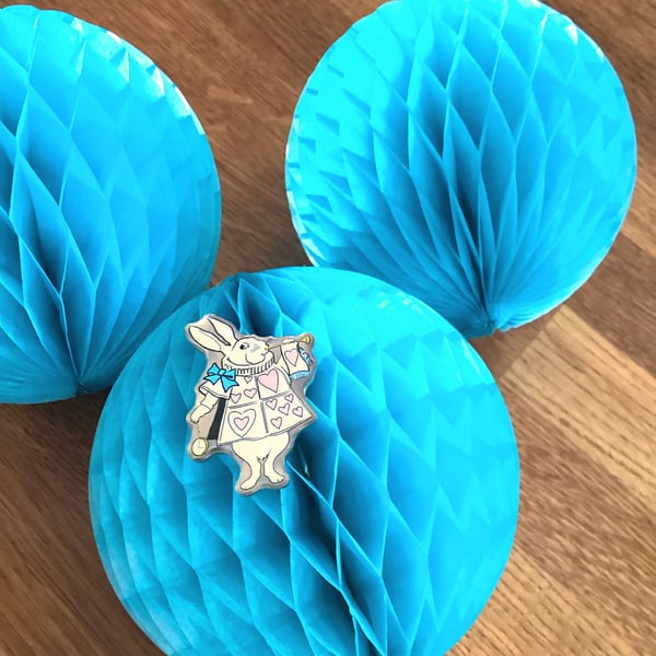 White Rabbit Wonderland Pin