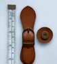 Tan Buckle Clasp & Strap Hardware Kit for Making a Felt Bag on a Ball - Image 2