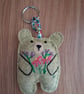 Handmade teddy keyring