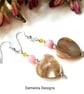 Mother of Pearl & Quartzite Earrings Silver Plate - Image 8