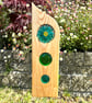  Glass & Wood Flower Garden Art 
