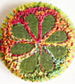 Buttons 1 inch button Hand Dyed Silks and Cottons Free Machine Embroidery Button