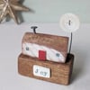 Little Wooden Christmas Cottage with Button Moon'Joy'