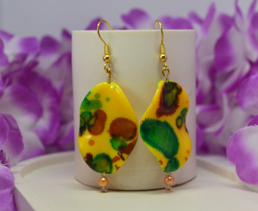 Summer Paint Splash Earrings