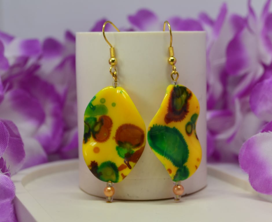 Summer Paint Splash Earrings