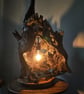 Freestanding Tree-trunk Table Lamp