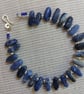 Sodalite and Crystal Beaded Bracelet with Sterling Silver - Image 1