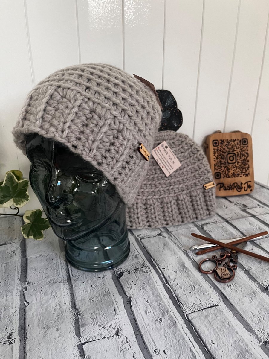 Grey Bun-Beanie
