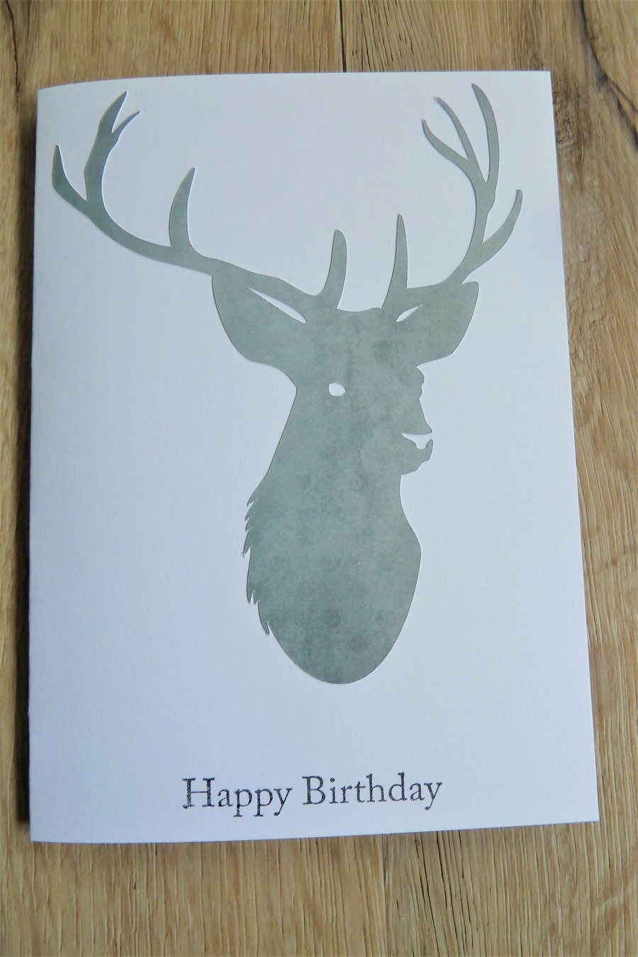 stag happy birthday card
