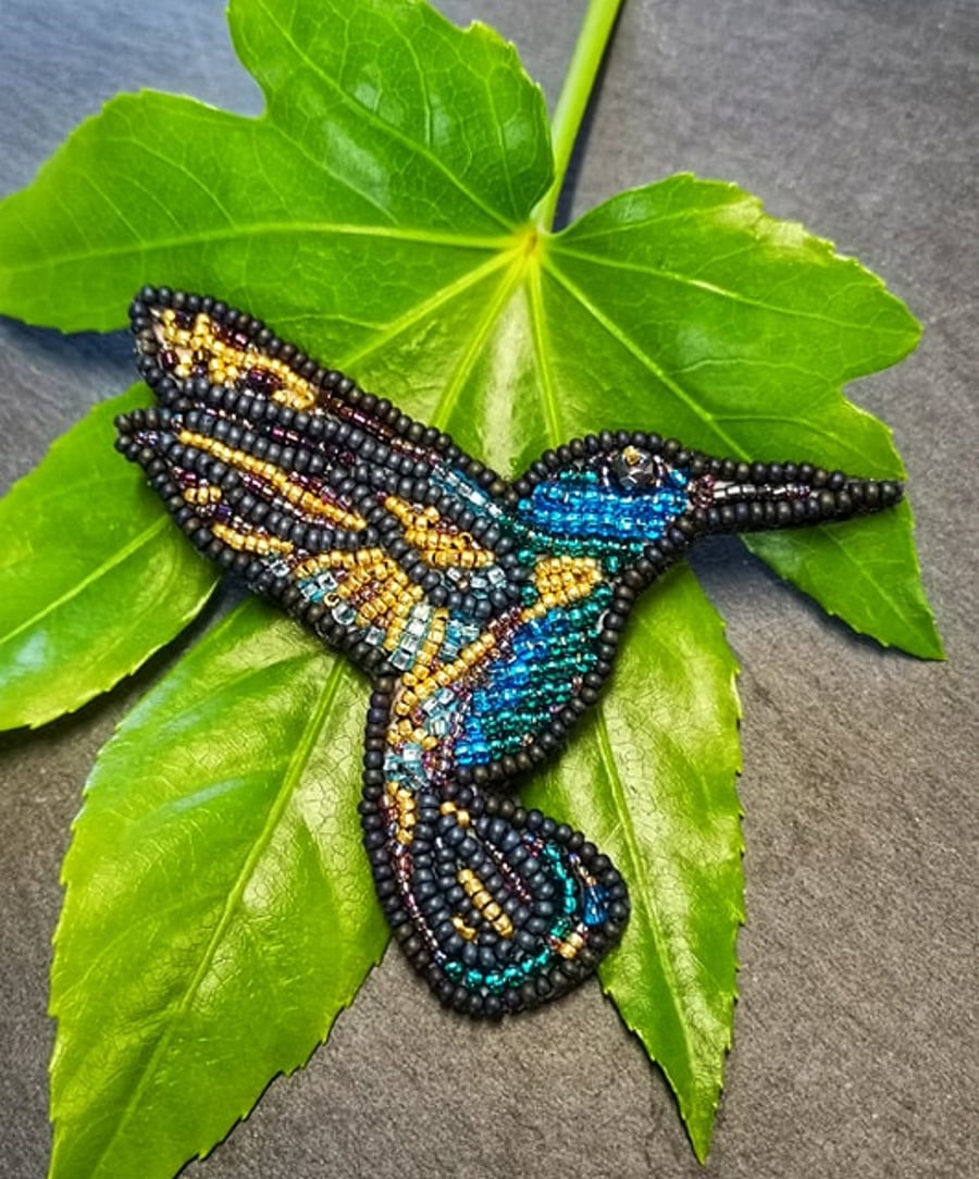 Hummingbird Brooch