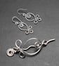 Celtic Spiral Silver plated Copper Shawl Pin, Scarf Pin, Sweater Brooch, matchin - Image 3