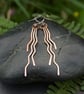 Hammered Copper Zigzag Dangle Earrings