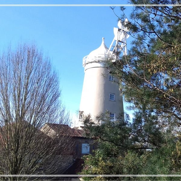 Dever Windmill Norfolk A5 Greeting Card 
