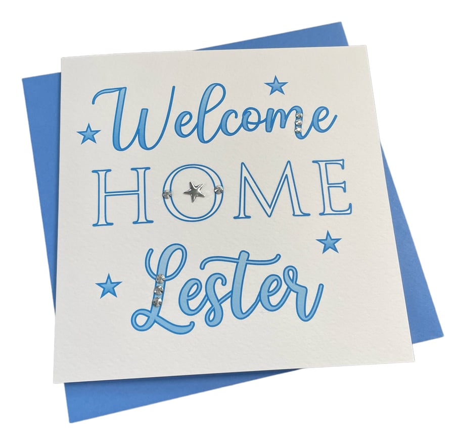 Personalised Handmade 'Welcome Home' Card