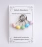 Lampwork Stitch Markers - Pastels  - Image 1