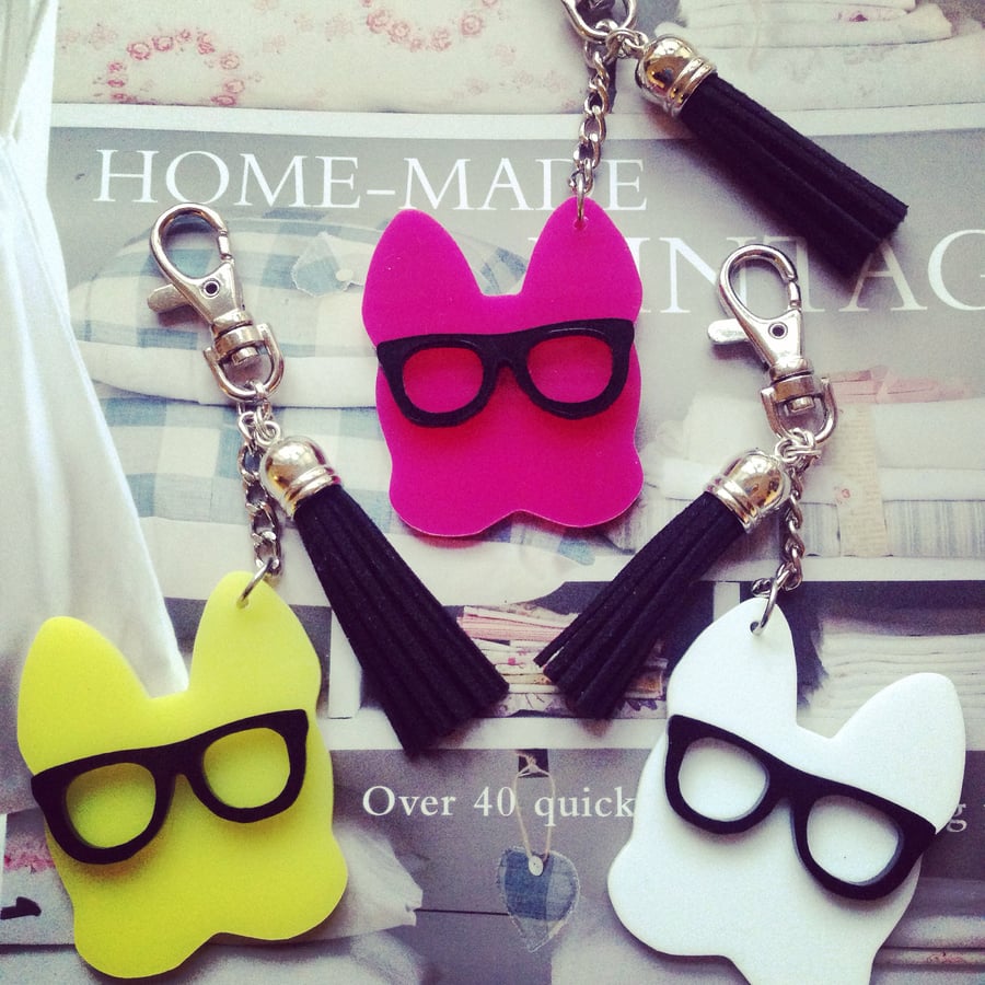 French Bulldog keyring or bag charm