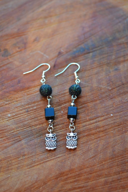 Owl earrings mystical owls