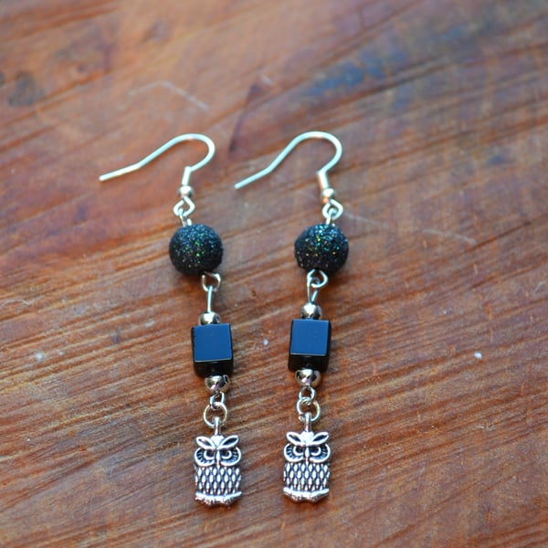 Owl earrings mystical owls