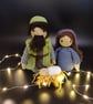 Handmade Crochet Nativity Set: Mary, Joseph, Jesus, Manger - Image 10