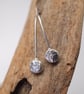 Silver drop pebble earrings - Image 9