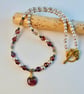 Czech Glass Pearl Necklace With Crystals & Glass Disc Pendant- Handmade In Devon - Image 1