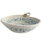 Trinket Bowl made from Coiled Rope and Floral Fabric - Image 9