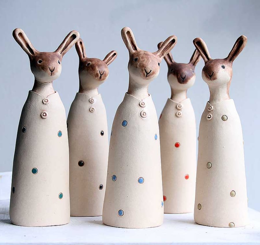 Spotty hare ornament