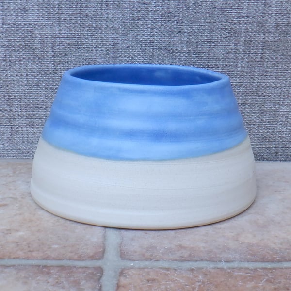 Handmade small cavalier spaniel dog long eared water food bowl stoneware ceramic