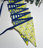 Handmade Fabric Bunting 10 flags: Lemons Home Decor - Image 2