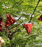 Retro Hot Orange Paisley Bunting - Image 1