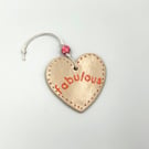 Fabulous - Letterbox Love Handmade Ceramic Heart Hanging Decoration